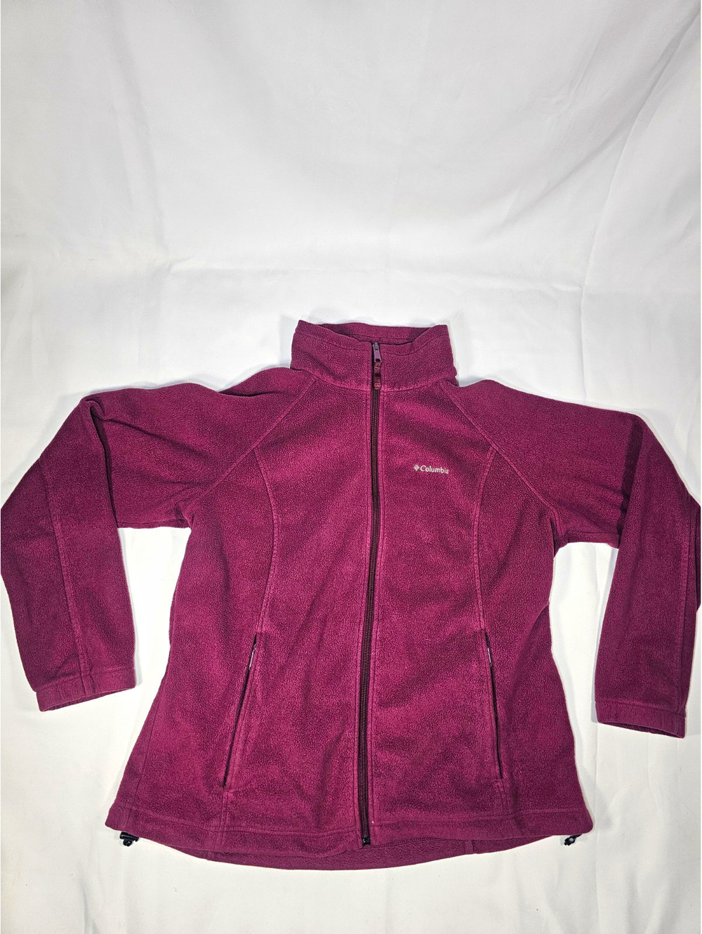 Columbia Jacket Womens 1X Plus Purple Full Zip Long Sleeve Mid-Length Pockets